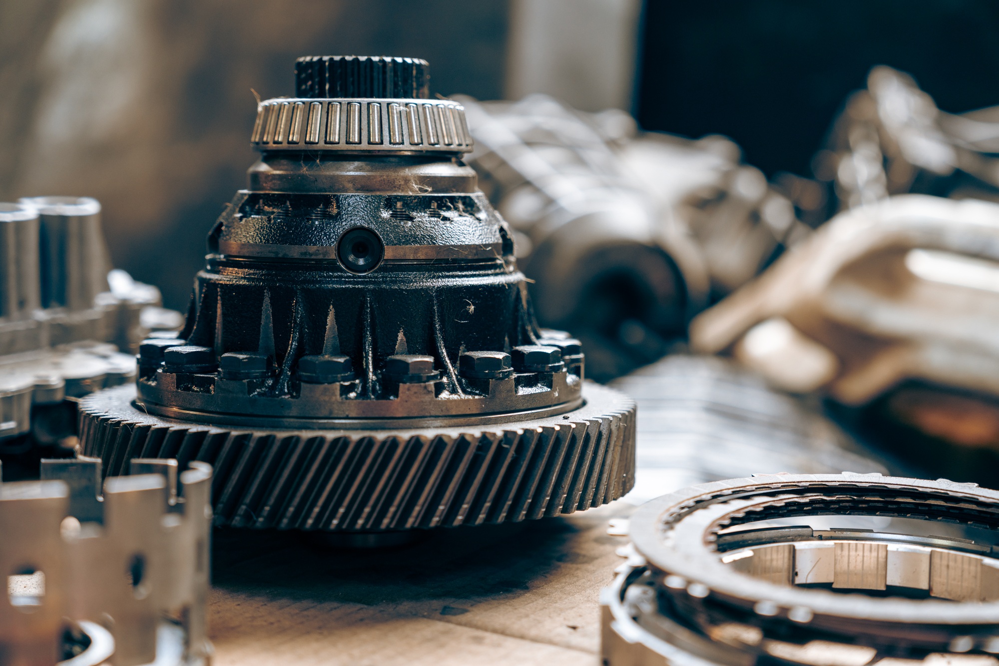 Steampunk texture, background with mechanical parts, gear wheels Stylized of a steampunk mechanical